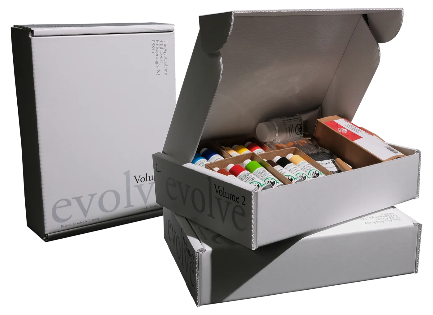 The Evolve Artist box, opened