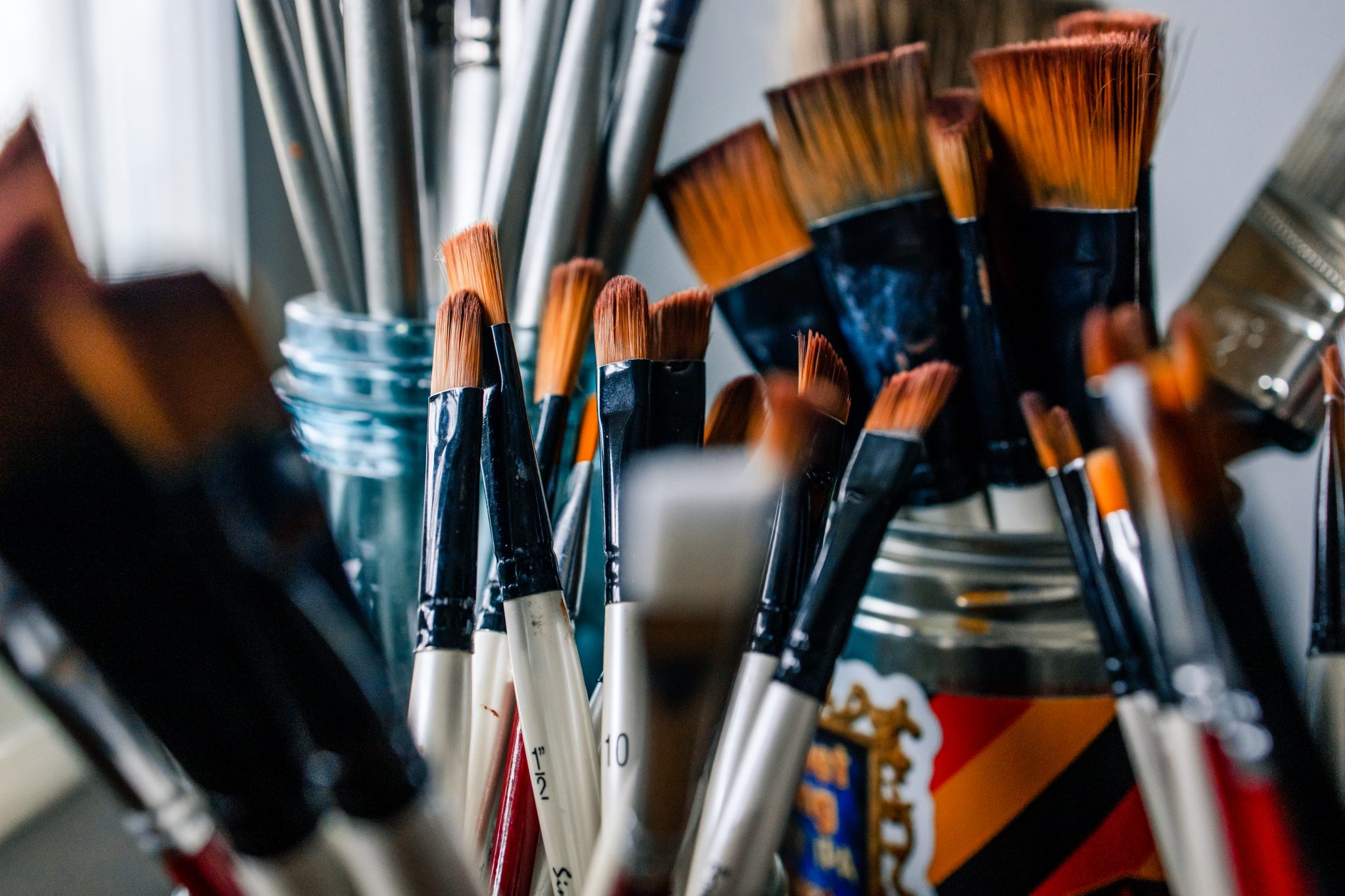 washing paint brushes in kitchen sink