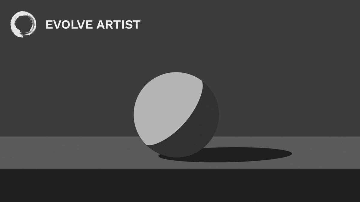 Edges create depth in sphere and table Learning how to paint edges help create the illusion of form and depth in this image.