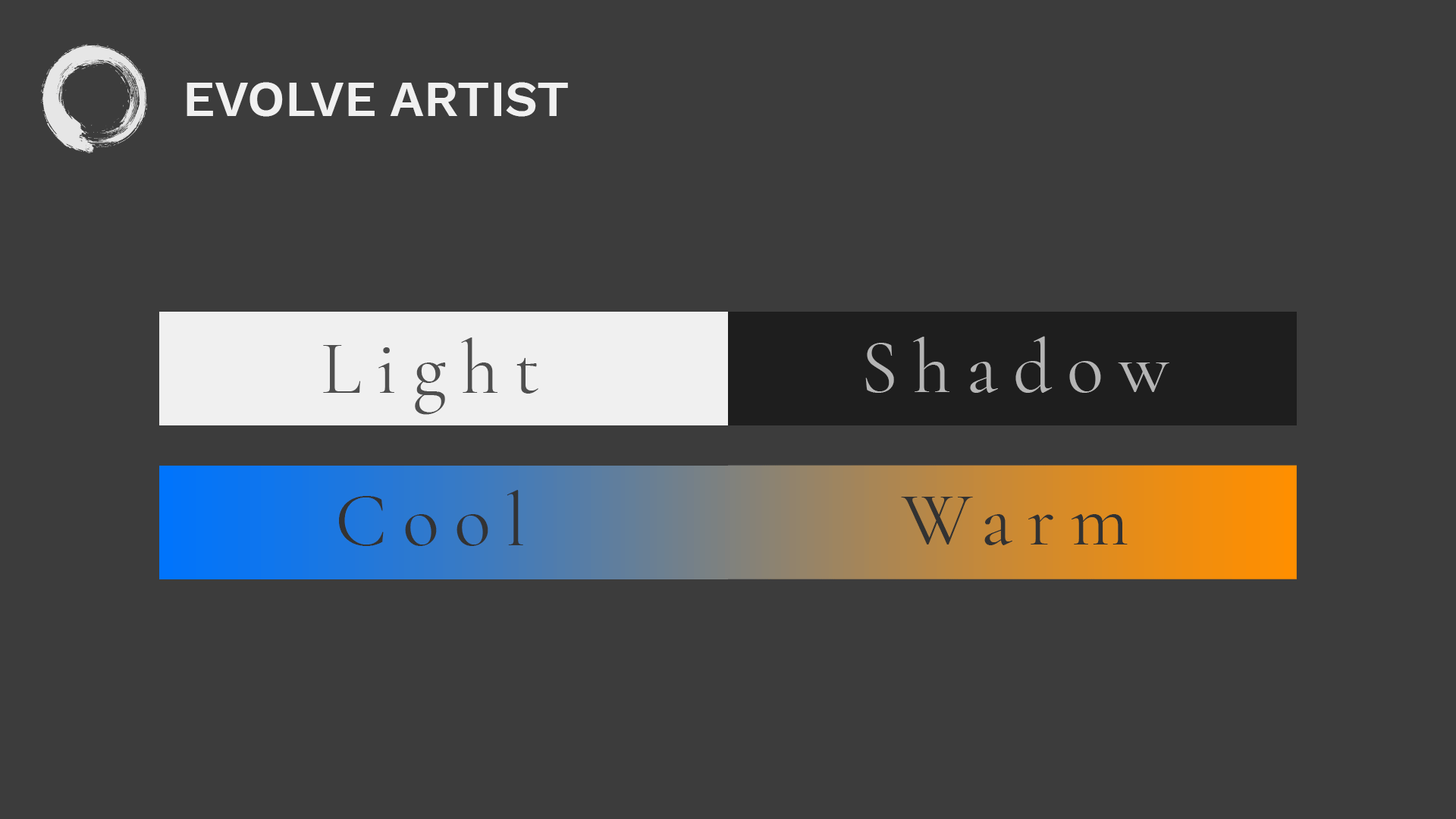 Determining whether the light is warmer or cooler than the shadow is key to understanding how to simplify color.