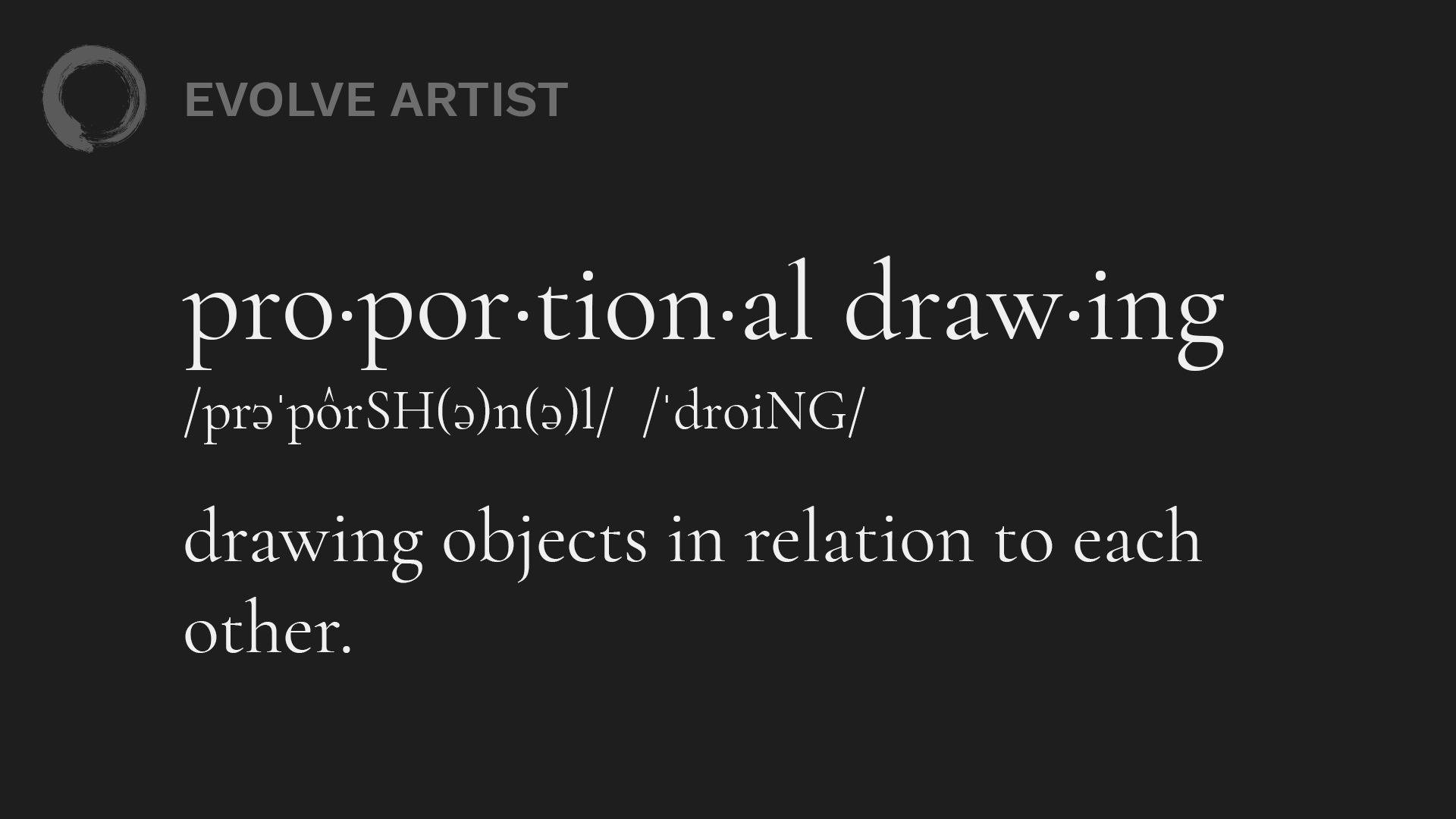 proportional drawing: drawing objects in relation to each other