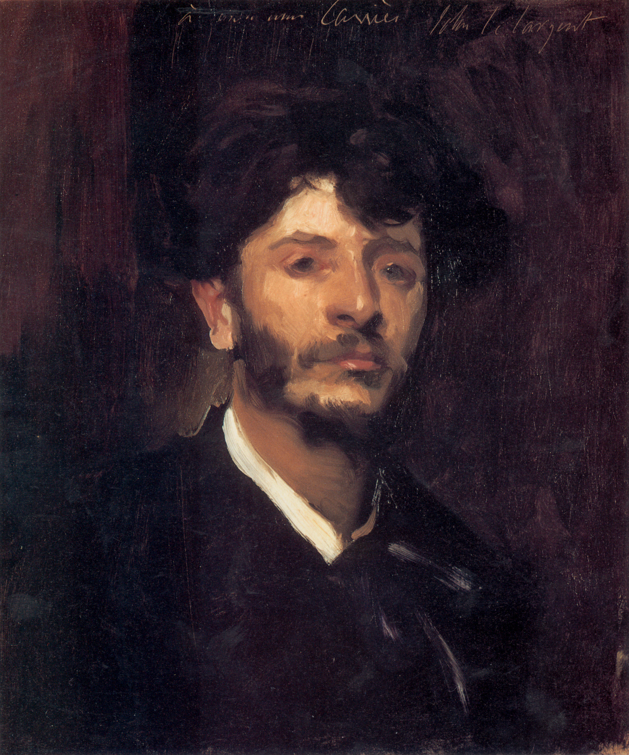 Portrait of Jean Joseph Marie Carries by John Singer Sargent. Even without the clear details of the face, Sargent manages to capture the likeness of his subject.