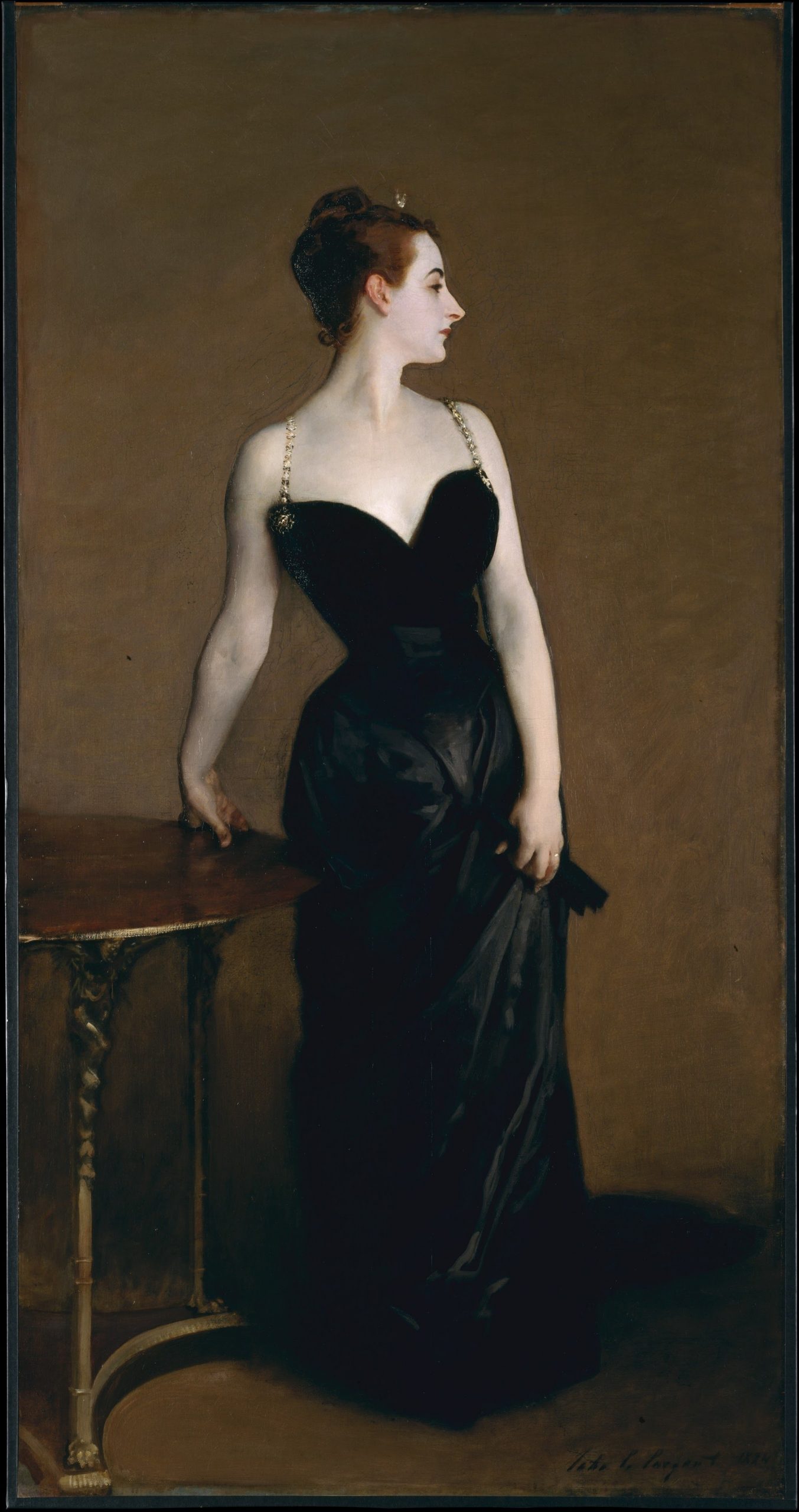 Madame X (Madame Pierre Gautreau) by John Singer Sargent. Portraitists like John Singer Sargent get new clients through previous commissions. 