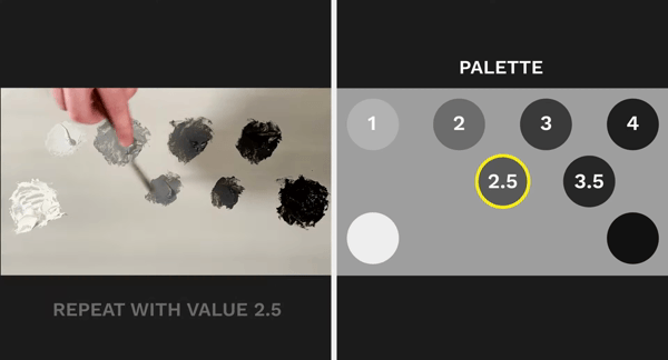 Create a new mixture, value 2.5, to make the gradient between the values 2 and 3 more smooth.