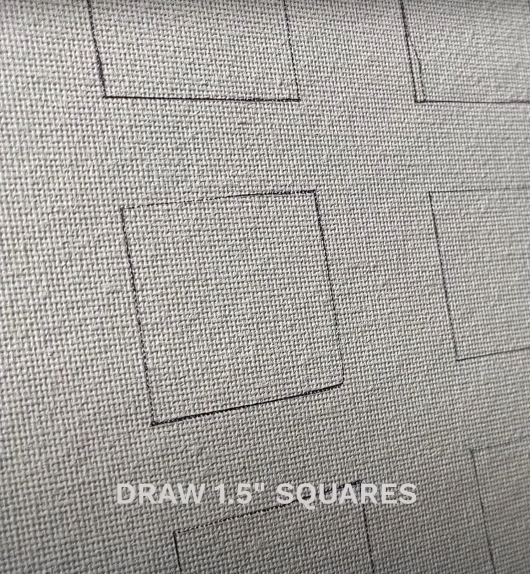 Oil Painting for Beginners, Draw 1.5" Squares