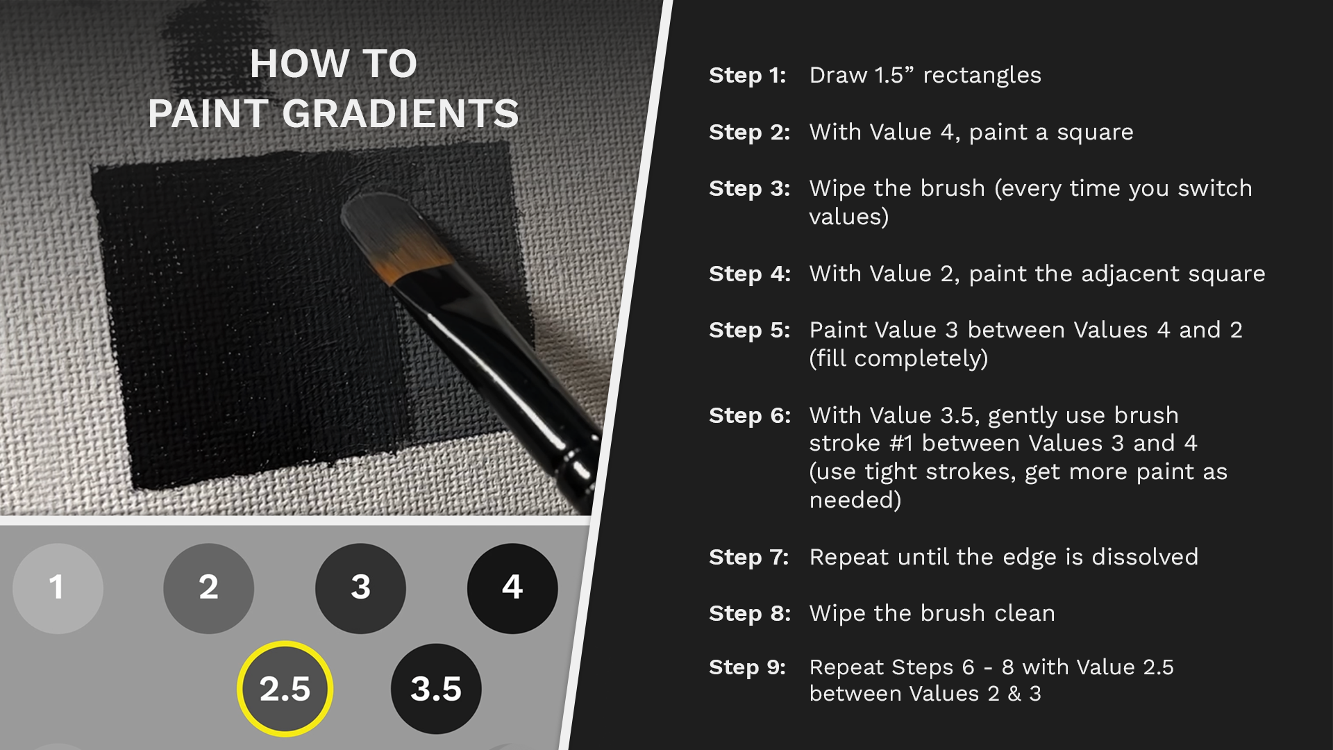 Follow these steps to learn how to make smooth gradients using oil paints.