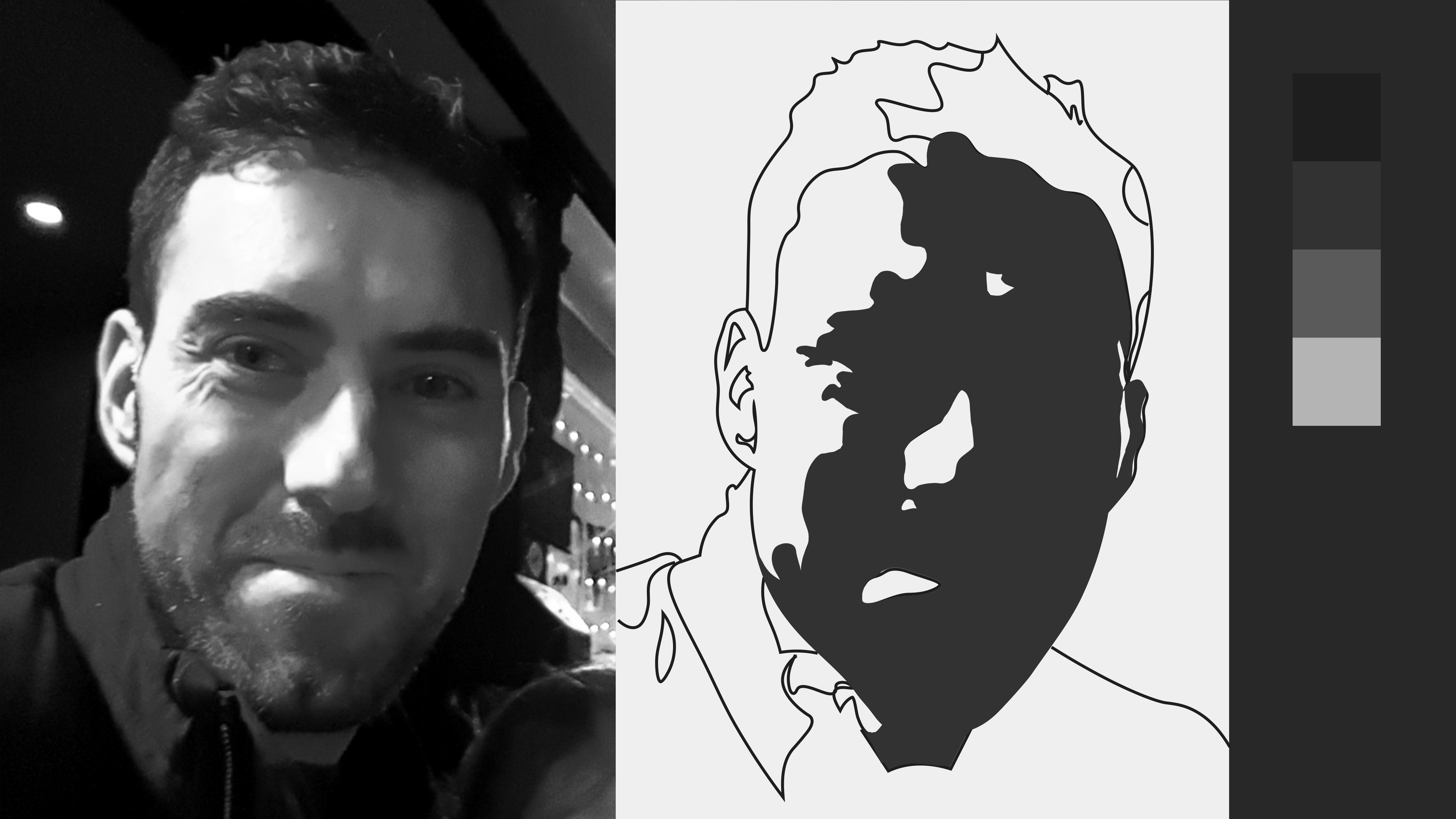 How to Paint a Grayscale Portrait Using the Evolve Method Evolve