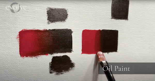 Oil paint blends with itself more easily than acrylic paint does.