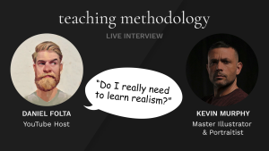 Daniel Folta intervewing Kevin Murphy on the importance of learning realism and how to start painting realism