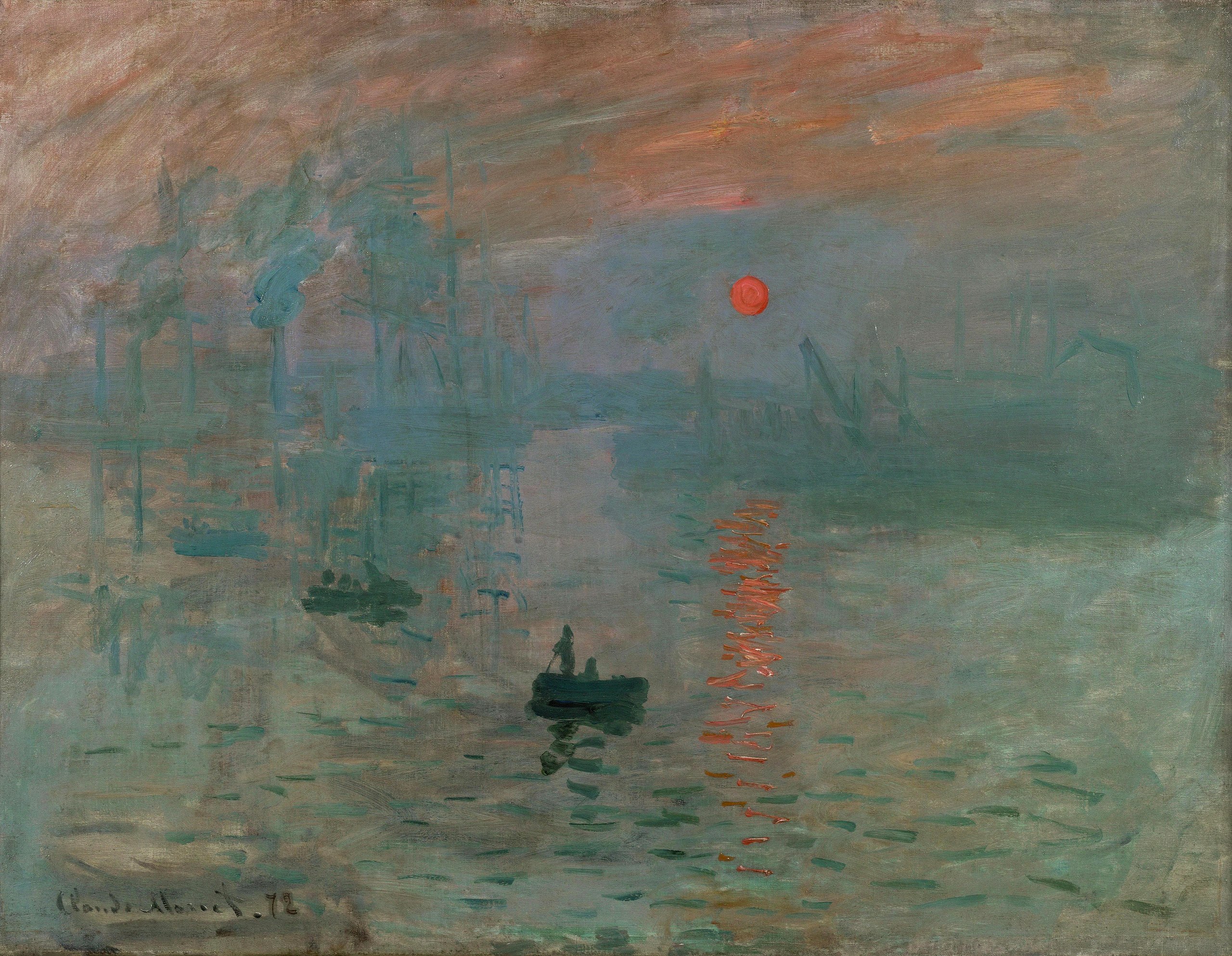 An image of Claude Monet's Impression, Sunrise, an impressionist piece. Learning how to start painting realism is a necessary first step on the path to impressionist art.