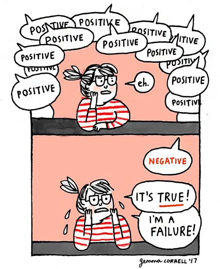 It can be easy to overlook the positives and focus on the negatives. 