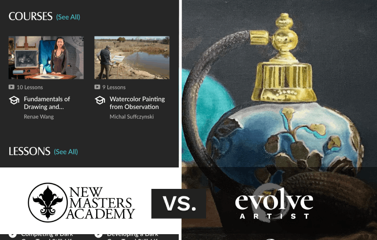 We're comparing the differences between New Masters Academy vs. Evolve Artist so you know which online art school program is best for you.