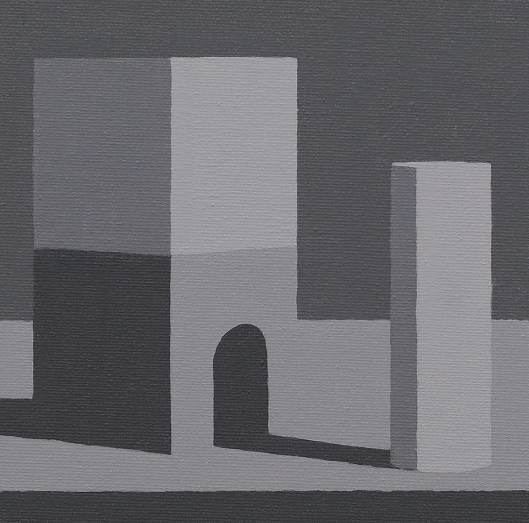 Student painting 3 of 6 from Intro to Grayscale
