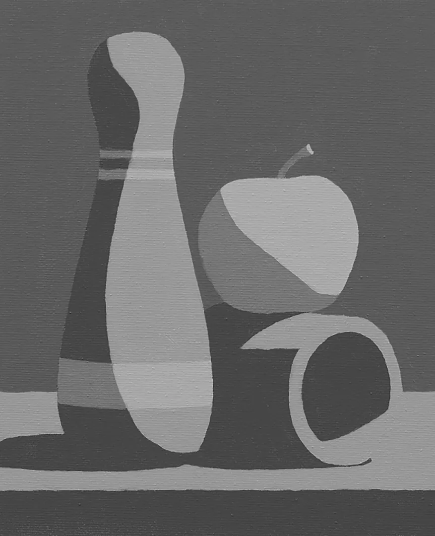 Student painting 6 of 6 from Intro to Grayscale