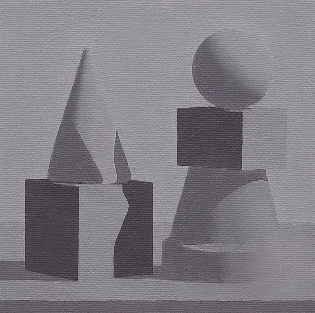 Student painting 6 of 14 from Block 1: Grayscale Fundamentals